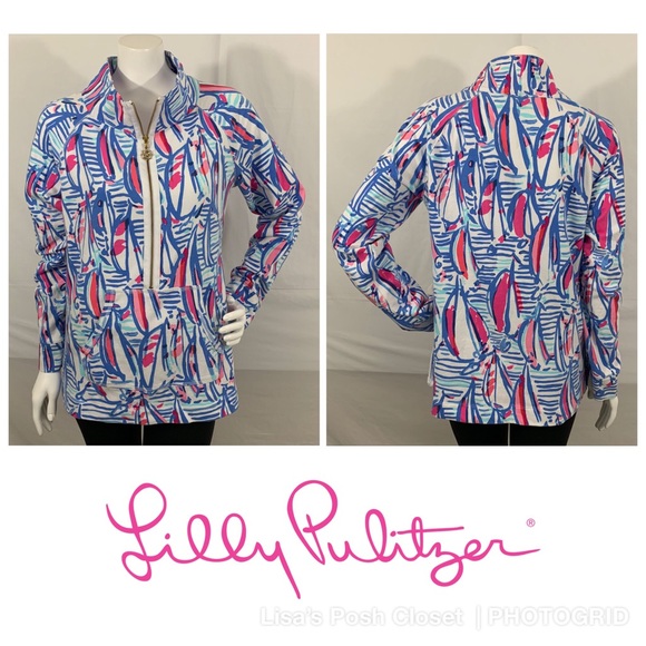 Lilly Pulitzer Tops - Lilly Pulitzer Red Right Return Skipper Popover